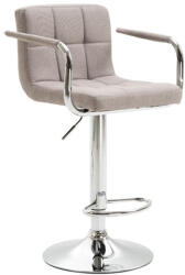 Tempo Bárszék, Szürke-Barna Taupe Szövet/Króm, Leora 2 New