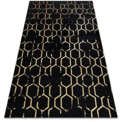 My carpet company My Carpet Company Modern Gloss 407C 86 Elegáns, Glamour, Art Deco Fekete/Arany 200x290 cm Szőnyeg