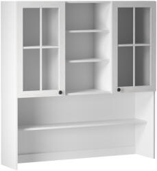 Tempo Felsőszekrény Üveggel K120, Fehér/Sosna Andersen, Provance