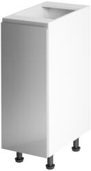 Tempo Alsószekrény, Fehér/Szürke Extra Magasfényű, Balos, Aurora D30