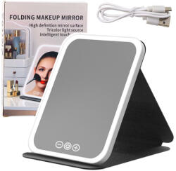  LED-es Tükörtok Állvánnyal, 3 Világítási Mód, Fényerő-állítás, 23 Cm - 26241