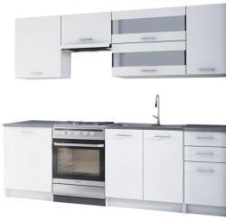 Tempo Konyhabútor 2, 4 m, Fehér, Fabiana