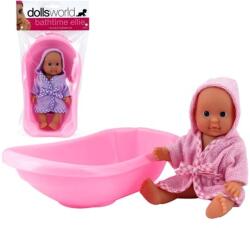Dolls World Ellie fürdethető baba káddal - 18 cm, többféle Ajánlott 3-6 éves korig lányoknak (32133)