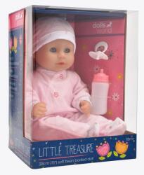 Dolls World Baba, Little treasure, 38 cm, babzsák testű Ajánlott 2-6 éves korig lányoknak (10640)