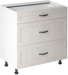 Tempo Fiókos Alsószekrény, Fehér/Északi Sosna, Royal D80S3