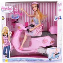 ReToys Játékbaba robogóval - 28 cm - rózsaszín Ajánlott 3-6 éves korig lányoknak [Cikkszám 52679]