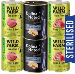 Wild Farm WILD FARM Premium Grain Free + Dolina Noteci - gabonamentes táplálék ivartalanított macskáknak, 6 x 400 g