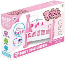 Retoys Baba bölcső - fehér-rózsaszín, 59 x 32 x 53 cm Ajánlott 3-6 éves korig lányoknak [Cikkszám 02462]