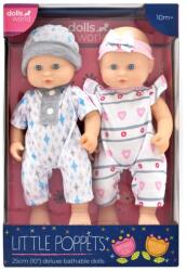 Dolls World Baba, 25 cm fürdethető ikerpár Ajánlott 1-6 éves korig lányoknak (10631)