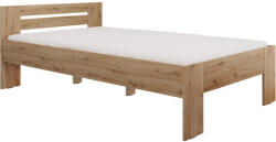TEMPO KONDELA Ágy, 120x200, Artisan Tölgy, Basis - fizz