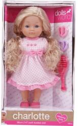 Dolls World Charlotte/Elisabeth fésülhető puha baba - 36 cm Ajánlott 3-6 éves korig lányoknak (32078)