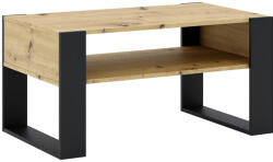 TEMPO KONDELA Dohányzóasztal, Artisan Tölgy/Fekete, Cara 1