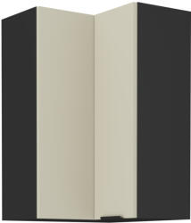 Tempo Felső Sarokszekrény Kasmír/Fekete, Araka 60x60 GN-90 2F