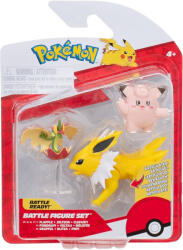 Pokémon : 3 db-os játékfigura szett - Clefairy, Flapple, Jolteon (PKW3510)