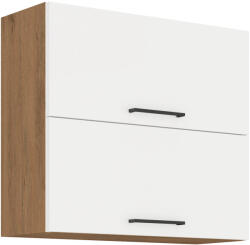 Tempo Felső Szekrény, Lancelot Tölgy/ Fehér Extra Magas Fényű Hg , Vega 80 GU-72 2F