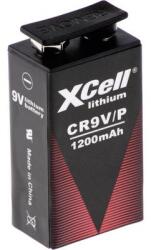 XCell 9V-os elem, lítium, 9V, 1200 mAh, XCell ER9V/P 6LR61, 6LR21, 6AM6, 6LP3146, MN1604, A1604, E Block, LR22 (138482) (138482)