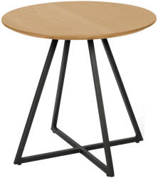 TEMPO KONDELA Kisasztal, Tölgy/Fekete, Delik - fizz