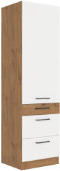 Tempo Felső Szekrény, Lancelot Tölgy/Fehér Extra Magas Fényű HG, Vega 60 DKS-210 3S 1F