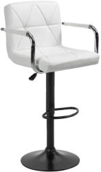 Tempo Bárszék, Ekobőr Fehér/Fekete, Fabiola - fizz