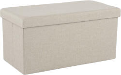 TEMPO KONDELA Összehajtható Puff, Bézs Szövet, Orelia