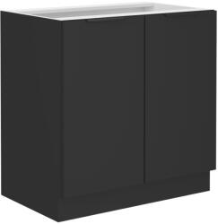 Tempo Alsó Szekrény, Fekete, Siber 80 D 2F BB