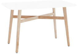TEMPO KONDELA ÉtKerekezőasztal, Fehér/Természetes Fa, 120x80 cm, Cyrus 2 New