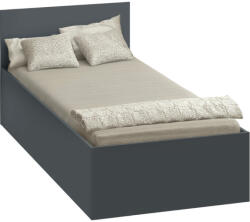TEMPO KONDELA Ágy Fém Ráccsal és Tárolóhellyel, 90x200, Grafit, Doli - fizz