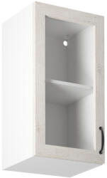 Tempo Felsőszekrény Üveggel, Fehér/Sosna Északi, Balos, Royal G40S