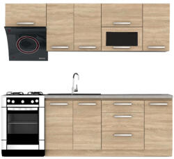 Tempo Konyhabútor 2, 4 m, Tölgy Sonoma, Nova Plus