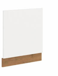 Tempo Ajtó Beépített Mosogatógépre, Lancelot Tölgy/ Fehér Extra Magas Fényű HG, Vega Zm 570x596