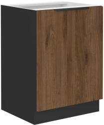 Tempo Alsó Szekrény, Okapi Dió/Fekete, Menzo 60 D 1F BB