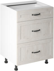 Tempo Fiókos Alsószekrény, Fehér/Északi Sosna, Royal D60S3