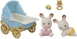 EPOCH Familia Sylvanian Iepuri gemeni de ciocolată cu cărucior (10395432) Figurina