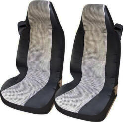  2db-os személy és teherautó üléshuzat - fekete-fehér mintás, biztonsági öv kialakítással