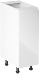 Tempo Alsószekrény, Fehér/Fehér Extra Magasfényű, Jobbos, Aurora D30