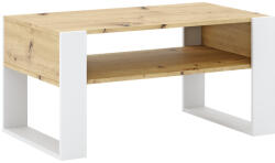 TEMPO KONDELA Dohányzóasztal, Artisan Tölgy/Fehér, Cara 1