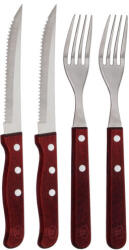 BLAUMANN 2 személyes steak evőeszköz készlet rózsafa színű nyéllel (BL-5012)