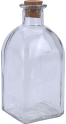 Üveg 280ml-es szögletes parafadugóval kínáló dobozban (695000020) (PE-7867)