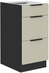 Tempo Alsó Szekrény, Kasmír/Fekete, Araka 40 D 3S BB