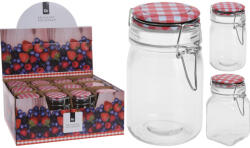 Háztartási csatos üveg 250ml kockás tetős, kínáló dobozban 12db/karton(CD1000960) (PE-7763)