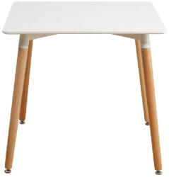 TEMPO KONDELA ÉtKerekezőasztal, Fehér/BüKerekKerek, 70x70 cm, Didier 4 New