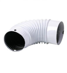  Füstcső könyök fehér fi 120 mm (13663) (PE-3219)