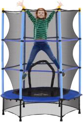 HomCom trambulin 3-10 éves gyermekeknek, biztonsági hálóval, Ø140 cm, kék 140 CM kék