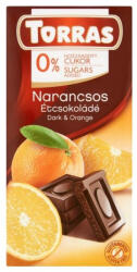 TORRAS gluténmentes, cukormentes étcsokoládé - narancs 75g