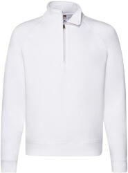 Fruit of the Loom Férfi prémium cipzáras nyakú pulóver XL fehér