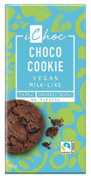 iChoc bio mandula olajjal készült (keksz darabokkal) csokoládé 80g