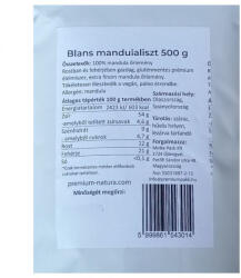 Premium Natura blans mandulaliszt 500g