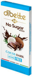 DIBETTE nas kókusz ízűkrémmel töltött étcsokoládé (hozzáadott cukor nélkül) 80g