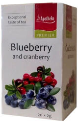 Apotheke áfonya-tőzegáfonya filteres gyümölcstea 20db