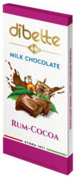 Diabette Choco töltött tejcsokoládé - kakaó-rum 80g